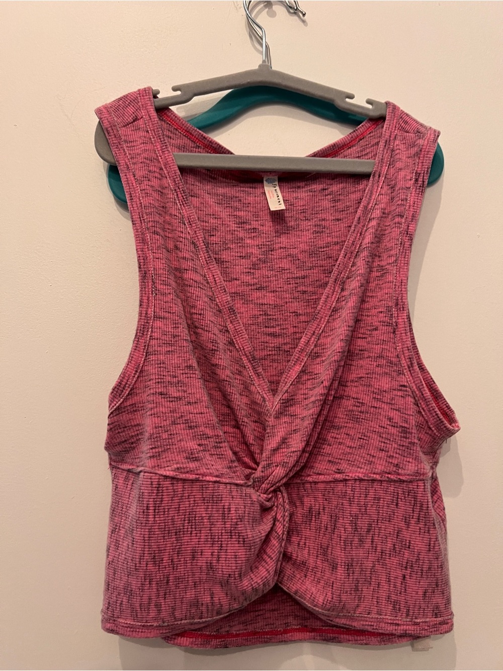 Fp movement pink and grey heather M stretch tank